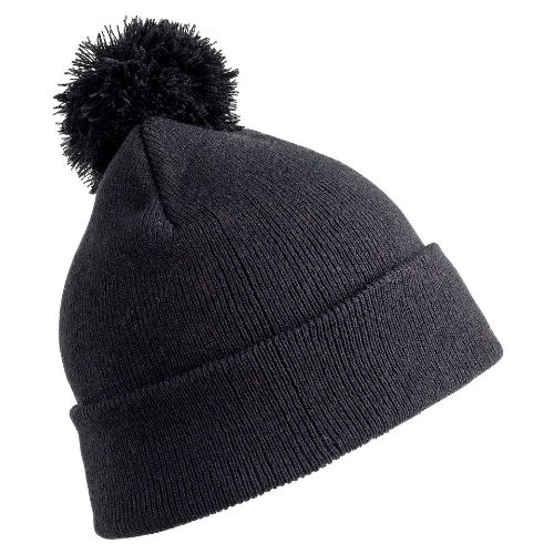 Result Winter Essentials Junior Pom Pom Beanie Black